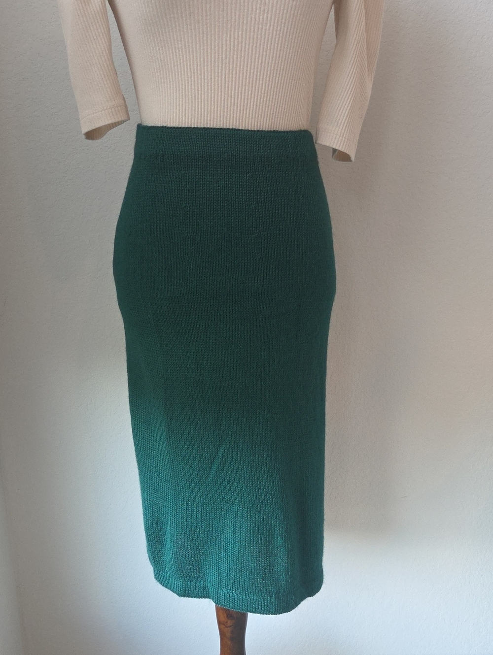 Sweater Midi Pencil Skirt Forrest Green Christmas Holiday Costume Sweater Party